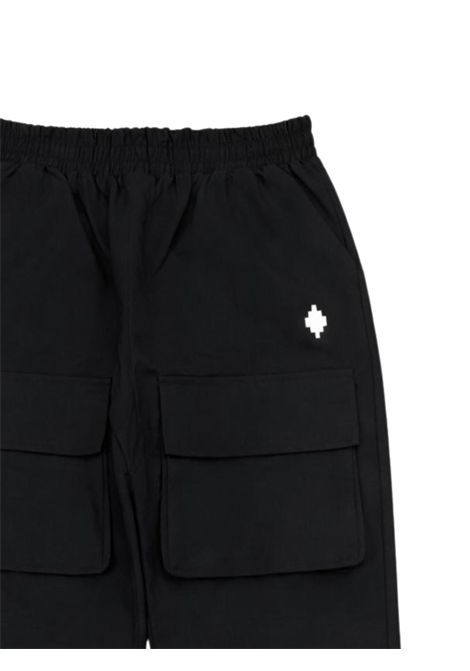 Unisex black nylon trousers MARCELO BURLON | BPA059NERO
